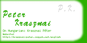 peter krasznai business card